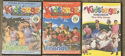 3 KIDSONGS DVD's The Television Show Lets Dance Let's Be Friends And SILLY SONGS • $6.01