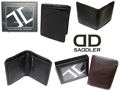 Saddler Buffalo Leather Mens Wallet Black Or Brown Gift Boxed Excellent Value • £22.50