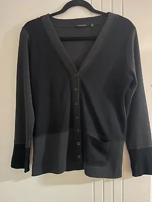 Marco Polo Women's Black Cardigan Two-tone Size M Wool Blend • £14.25