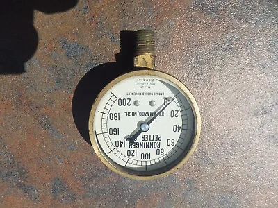 Vintage Brass Ronningen Petter Gage Bronze Bushed Movement Pressure Gauge Marsh • $20