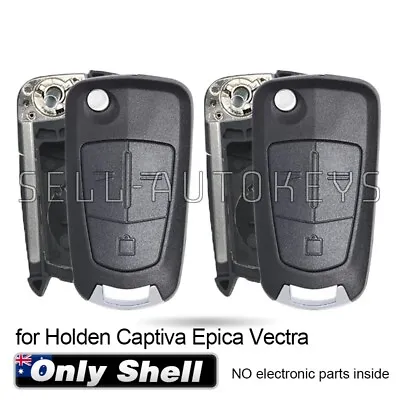 2x For Holden Captiva C100 Series Epica Vectra ZC Flip Remote Key Shell Case Fob • $35.90