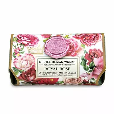 $12 • Buy Michel Design Works Large 8.7 Oz Artisanal Bar Bath Soap Royal Rose Floral