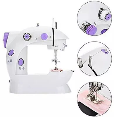 £23.99 • Buy Portable Mini Electric Sewing Machine 12 Stitches 2 Speeds Foot Pedal LED UK