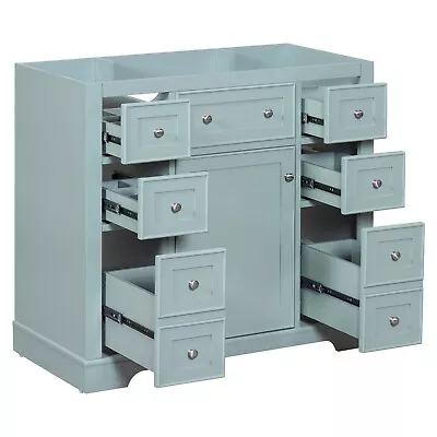 36  Bathroom Vanity With Sink Combo Solid Wood Storage Cabinet & Six Drawers • $349.99