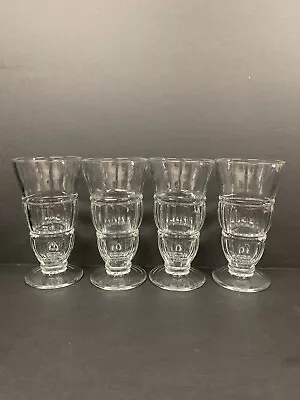 Vintage Set Of 4 Milkshake Glasses Soda Fountain Ice Cream Float Parfait Sundae • $29.99