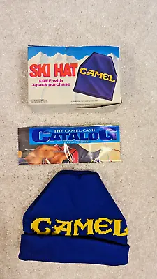 Camel Cigarettes Promo Beanie Ski Hat Cap Tobacco New In Box Vintage Blue NOS • $24