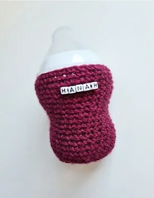 £7.50 • Buy Handmade Crochet Baby Bottle Cover / PERSONALIZED 