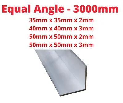 £31 • Buy ALUMINIUM ANGLE 35 X 35mm 40 X 40mm 50 X 50mm  Equal Angle / Length Upto 3000mm