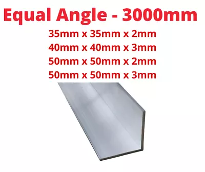 £31 • Buy ALUMINIUM ANGLE 35 X 35mm 40 X 40mm 50 X 50mm  Equal Angle / Length Upto 3000mm