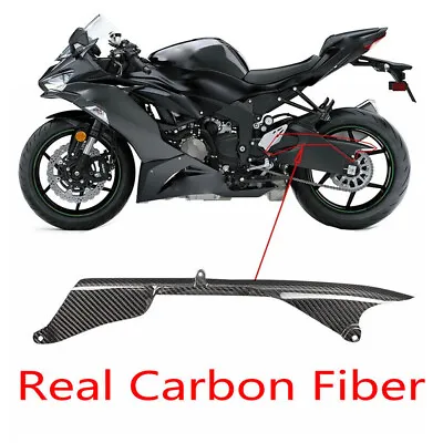 100% Carbon Fiber Chain Guard Cover For 2009 - 2023 2024  Ninj ZX6R ZX-6R • $133.91