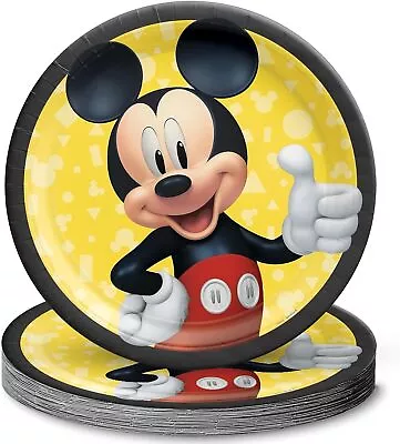 Amscan Mickey Mouse Forever Round Plates (9 ) - Pack Of 9 Inches Multicolor  • $17.65