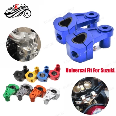 $26.99 • Buy Motorbike CNC Accessories HandleBar Front Handle Fat Bar Mount Clamps For Suzuki