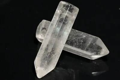 2 Pcs 30x8MM Crystal Clear Quartz Healing Hexagonal Pointed A Natural Beads • $3.99