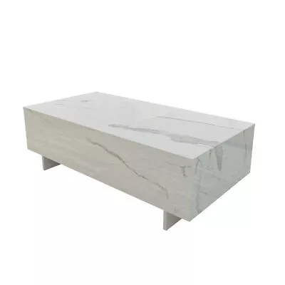 Coffee Table High Gloss Modern Furniture White • $117.39