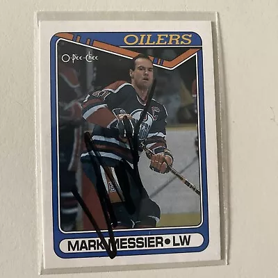 1990-91 O Pee Chee - #130 Mark Messier Autographed Card • $8.99