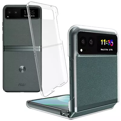 Shock Absorbing Slim Clear Hard PC Cover Case F T-Mobile Motorola Razr 2023 USA • $17.62