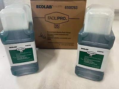 CASE OF 2 Ecolab Facilipro 35 Concentrated Alkaline Floor Cleaner 1.3 L 6100763 • $65.62