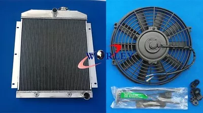 3ROW Radiator+16  Fan FOR 1947-1954 48 49 50 51 52 53 Chevy Pickup Truck New • $244