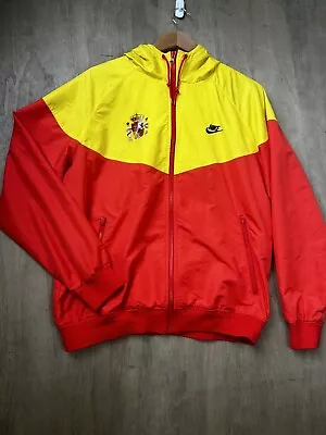 Nike FC Barcelona XL Windrunner Football Jacket Red Coat Tracksuit Top Hoodie • $44.99