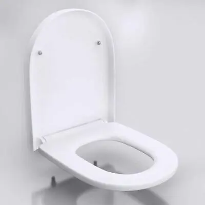 £18.69 • Buy Luxury Toilet Sea Soft Close D Shape White With Top Quick Release Fixing Hinges