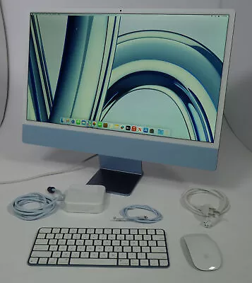 Apple 2021 IMac 24-inch M1 256GB SSD 8GB RAM Blue Good Condition • $719.99