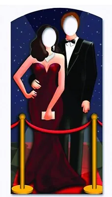 Red Carpet Celebrity Couple Stand In Cardboard Cutout - 188cm • £32.99
