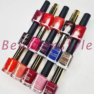 Max Factor Glossfinity & Gel Shine Lacquer Nail Polish Random Assorted Set Of 6 • £13.99