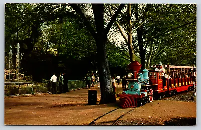 Postcard Zoo Line Railroad Train Forest Park St Louis Missouri Unposted • $6.50