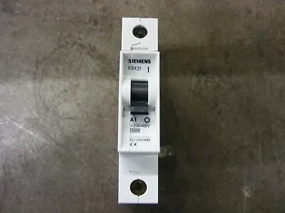 Siemens Circuit Breaker 1 Pole 1 Amp Cat No 5SX21 A1 • $24