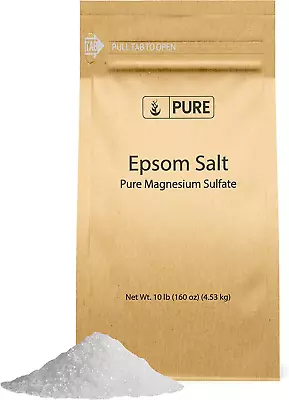 Epsom Salt (10 Lb) Pure Magnesium Sulfate Food Grade Soaking Solution • $39.20