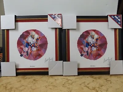 2 Mike Bossy Signed Canada Post Framed Lithograph Print New York Islanders Coa • $110.39