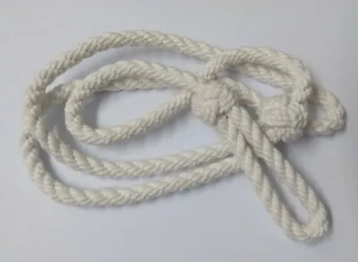 Military Issue 24  White Cord Double Fixed Knot Whistle And Parade Lanyard WL01 • £7.19