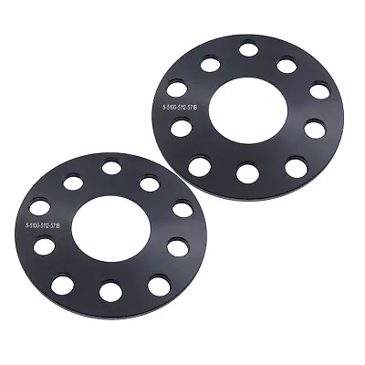 Set Of 2 | 5mm Hubcentric Wheel Spacers | 5x100 W/ 57.1mm Hub Bore | Flat • $23.07