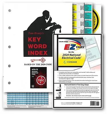 2020 Tom Henry's Key Word Index EZ Index Tabs Wire Chart & Ohm's Law Stickers • $39.95