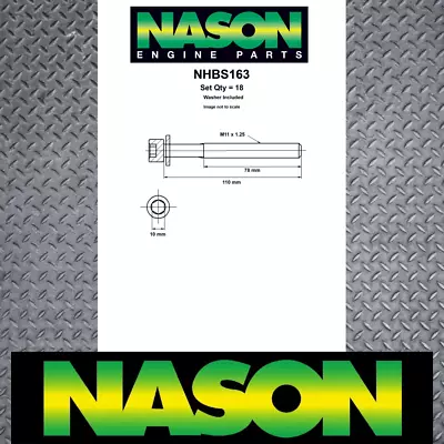 Nason Head Bolt Set Fits Nissan YD25DDT YD25DDTi Navara D22 D40 Pathfinder R51 • $74.85