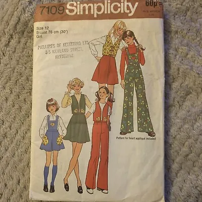 £2 • Buy Vintage Simplicity Sewing Pattern 7109 Retro 1970s
