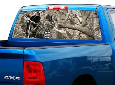 $44.98 • Buy P453 Camo Reaper Bow Hunter Rear Window Tint Graphic Decal Wrap Back Pickup