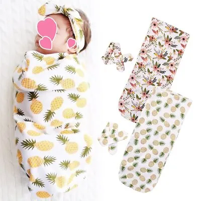 2pcs Soft Infant Swaddle Muslin Blanket Newborn Baby Wrap Swaddling Blanket LM • £9.83