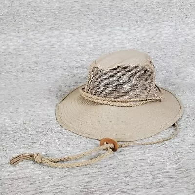 REI Vented Explorer Hat Khaki Small Unisex Strap Bucket Sun Safari EUC • $12.99