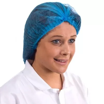 100 Disposable Caps Hair Net Food Catering Kitchen Mob Non Woven Workwear Hat UK • £5