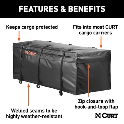 Curt Weatherproof Car Roof Top Rack Carrier Cargo Bag Luggage Storage Bag Travel • $99