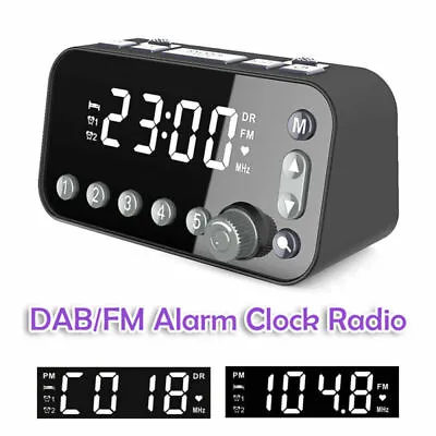$36.99 • Buy LED Digital Alarm Clock DAB+FM Radio Bedside Sleep Dual Timer Large Size Display