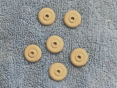 6 White Rubber TIRES  5/8  Od New W/old Look ARCADE KENTON Hubley  Cast Iron Toy • $9.50