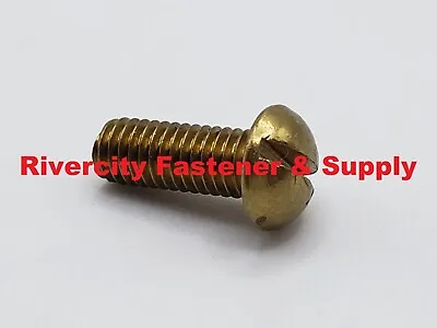 M5-0.8 X 12 Brass Slotted Round Head Machine Screws 5mm X 12mm Bolt M5x.8 X 12 • $20.88