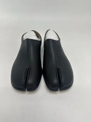 NWT Maison Margiela 22 TABI Slip-on Shoes  SIZE 41 / 8 Black Leather S57WR0051 • $499.99