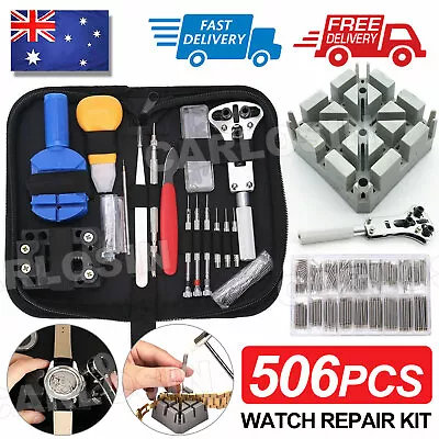 506pcs Watch Repair Tool Kit Back Case Opener Remover Spring Pin Bars Watchmaker • $16.95