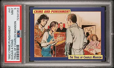 1992 Crime And Punishment Trial Of Charles Manson SUSAN ATKINS #41 PSA 9 MINT • $99.99