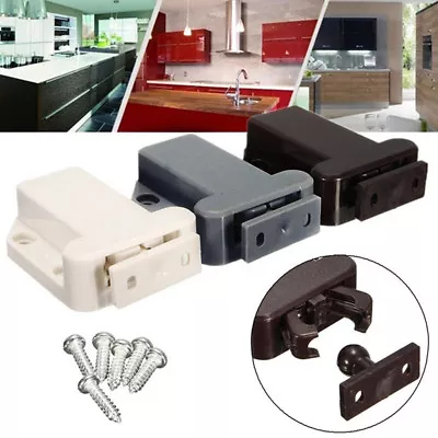 Magnetic Cupboard Drawer Cabinet Touch Lock Latch Kitchen Auto Push To Open Lock • £3.72