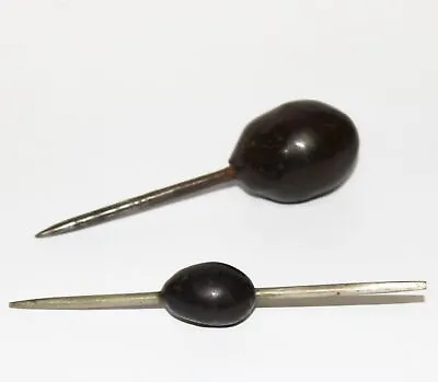 Vintage Engraver Engraving Hand Tool Wood Wooden Handle Pair Lot Leather Awl ** • $7.19