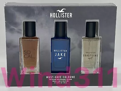 Hollister So Cal Jake Coastline 3x30ml Cologne Mens Spray Gift Set Him • £39.95